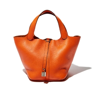 画像：HERMÈS ピコタンロックPM トリヨンクレマンス オレンジ Ⓘ刻印